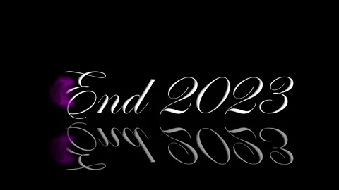 End 2023 The end of the year 2023 Goodbye 2023 Animated Title. New Arrival Stock Footage 258096554