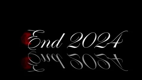 End of 2024 Greeting Animation with Particles &amp; Sparks - New Year Countdown. Stock Footage 295873339