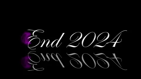 End of 2024 Greeting Animation with Particles &amp; Sparks - New Year Countdown. Stock Footage 295873340