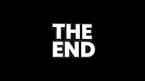The end 3d title text animation isolated on black background 動画素材 329954458