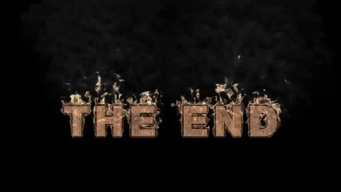 The End with alpha channel 库存影片 83360737