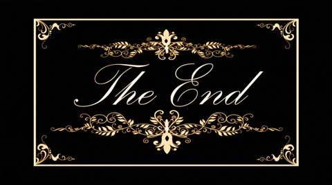 The End animated title Stock Footage 39660212