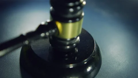 End of Auction - Hammer Strike Stock Footage 292637148