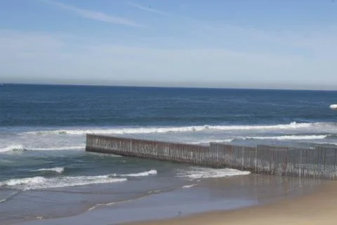 End of the border between Mexico and the United States Photos
