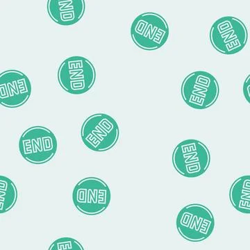 End button glyph seamless pattern Stock Illustration