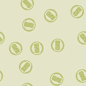End button line seamless pattern Stock Illustration