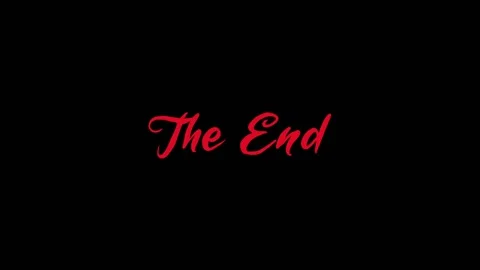 The End Cartoon Shaky Text Animation on White Background Stock Footage 198507390