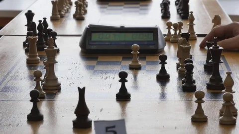 The end of the chess game clock Stock Footage 72886442