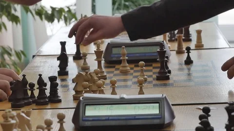 The end of the chess game clock 스톡 동영상 72887257