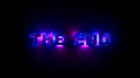 The End Cinematic Neon Gradient Text Loop with Atmospheric Glow Motion. Loo.. Stock Footage 320163751