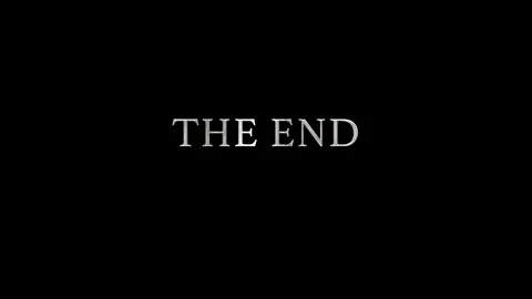 The End cinematic trailer title The End ... | Stock Video | Pond5