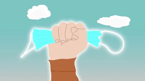 End of COVID-19 animation concept Stock Footage 169038063