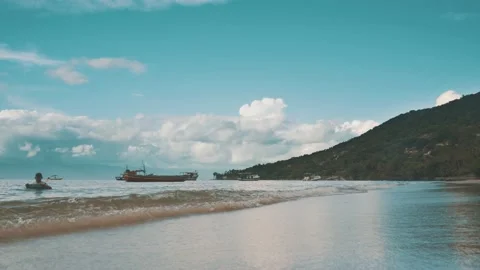 End of the day at the beach Stock Footage 149507926
