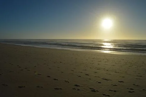 A End of Day on the beach Stock Photos