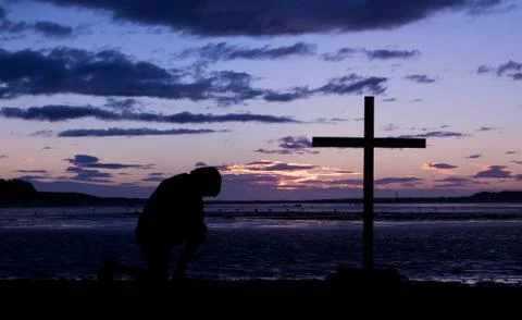 End of day cross Stock Photos