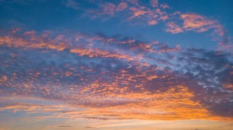 End of the day with a sky between clouds and very colorful Foto stock