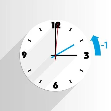 End of daylight saving time DST イラスト素材