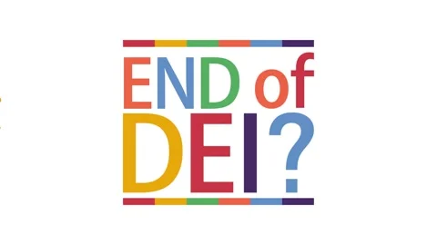 End of DEI. Multicolored hands put apart. Colorful animated video with text. 스톡 동영상 302845322