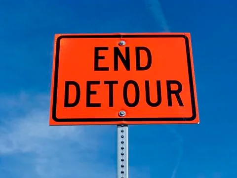 End detour Stock Photos