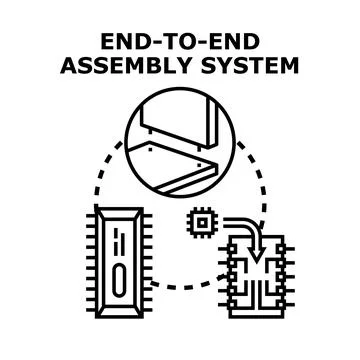 End to end assembly system development process Stock Illustration