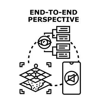 End to end perspective illustrating comprehensive monitoring Stockillustratie