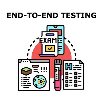 End to end testing process for digital system development Stock Illustration