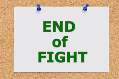 End of Fight concept 스톡 일러스트