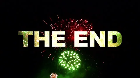 The End Fireworks 02 Stock Footage 32934304