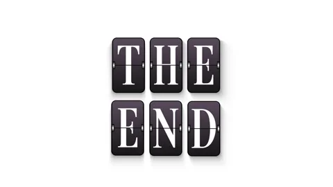 The End Flip Board Text Animation Stock Footage 318826457