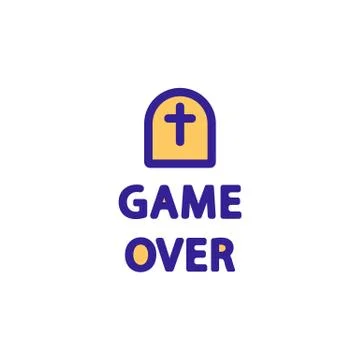 End of the game icon vector. Isolated contour symbol illustration 스톡 일러스트