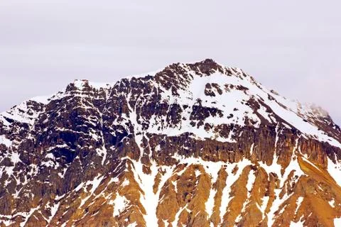 The end of a glacier in the Arctic Circle Stock Photos