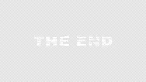 The End glitch text animation, isolated on a transparent alpha background Stock Footage 147507691