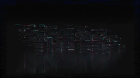 The end glitch text digital glass effect animation isolated on black background Stock Footage 329954477