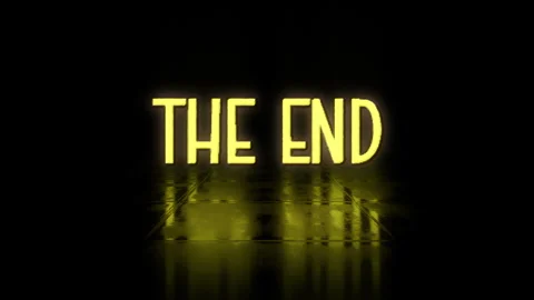 The End gold glitch text effect cinematic title abstract backgroud 스톡 동영상 278734857