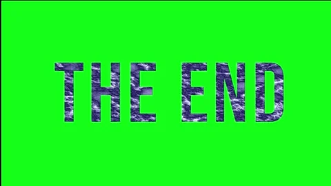The End: A Green Screen with Water Texture Video stock 309451951