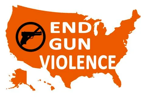 End gun violance Stock Illustration