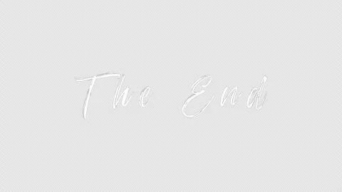 The End hand drawn Text animation on transparent Background for movie finales Stock Footage 337620422