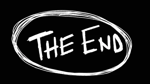 THE END Hand Made Text Animation Loop on... | Stock Video | Pond5