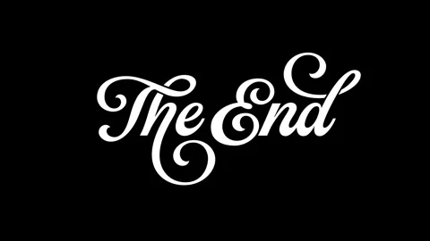 The End Handwriting Animation with Elegant Script Typography Stock Footage 320269280