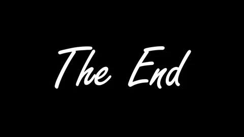 The End Handwriting Text Animation, Script Font Closing Title Stock Footage 314754664