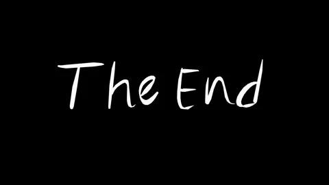 The End handwritten animation on a black screen Stock Footage 314703259