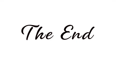 The End handwritten splash text animation on a white background Stock Footage 260806729