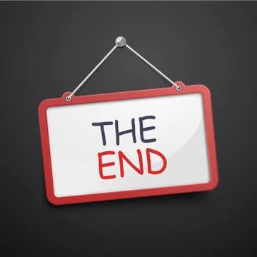The end hanging sign Stock Illustration