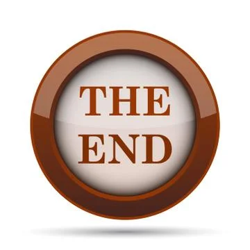 The End icon. Internet button on white background. . Stock Illustration