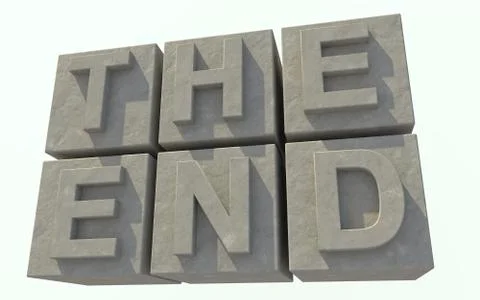 The End Stock Illustration