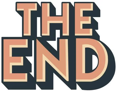 The End Stock Illustration