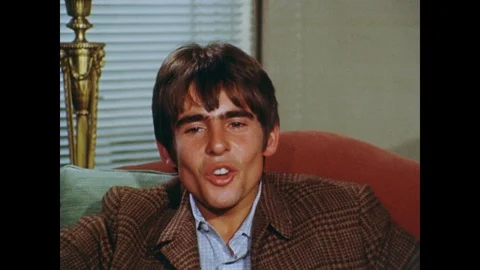 The end of interview with Davy Jones talking about acting, UK 1968 Stock Footage 133275301
