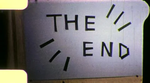 THE END of it ALL Title Vintage Film Leader Retro Home Movie Scrolling 4916 Vidéo 12335586