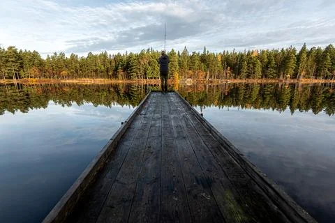 At the end of the jetty Stock Photos