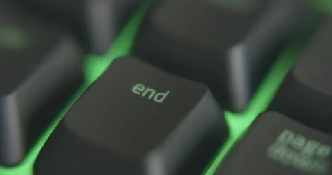 "End" key being used - RGB Keyboard Video stock 145851900